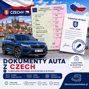 Tłumaczenie dokumentów samochodowych z Czech – dowód rejestracyjny, karta pojazdu lub komplet, tłumacz przysięgły języka czeskiego, tłumaczenie czeskich dokumentów samochodowych do rejestracji auta sprowadzonego z Czech, czeski dowód rejestracyjny, czeska karta pojazdu.